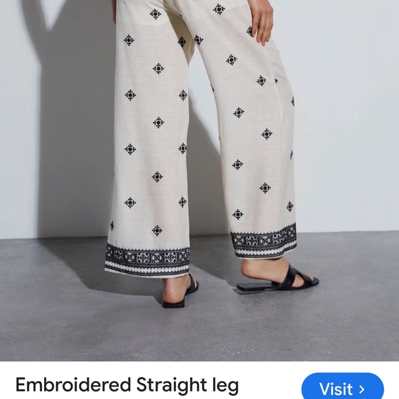 House of Harlow 1960 Cream and Black Patterned Pants - Picture 11 of 12